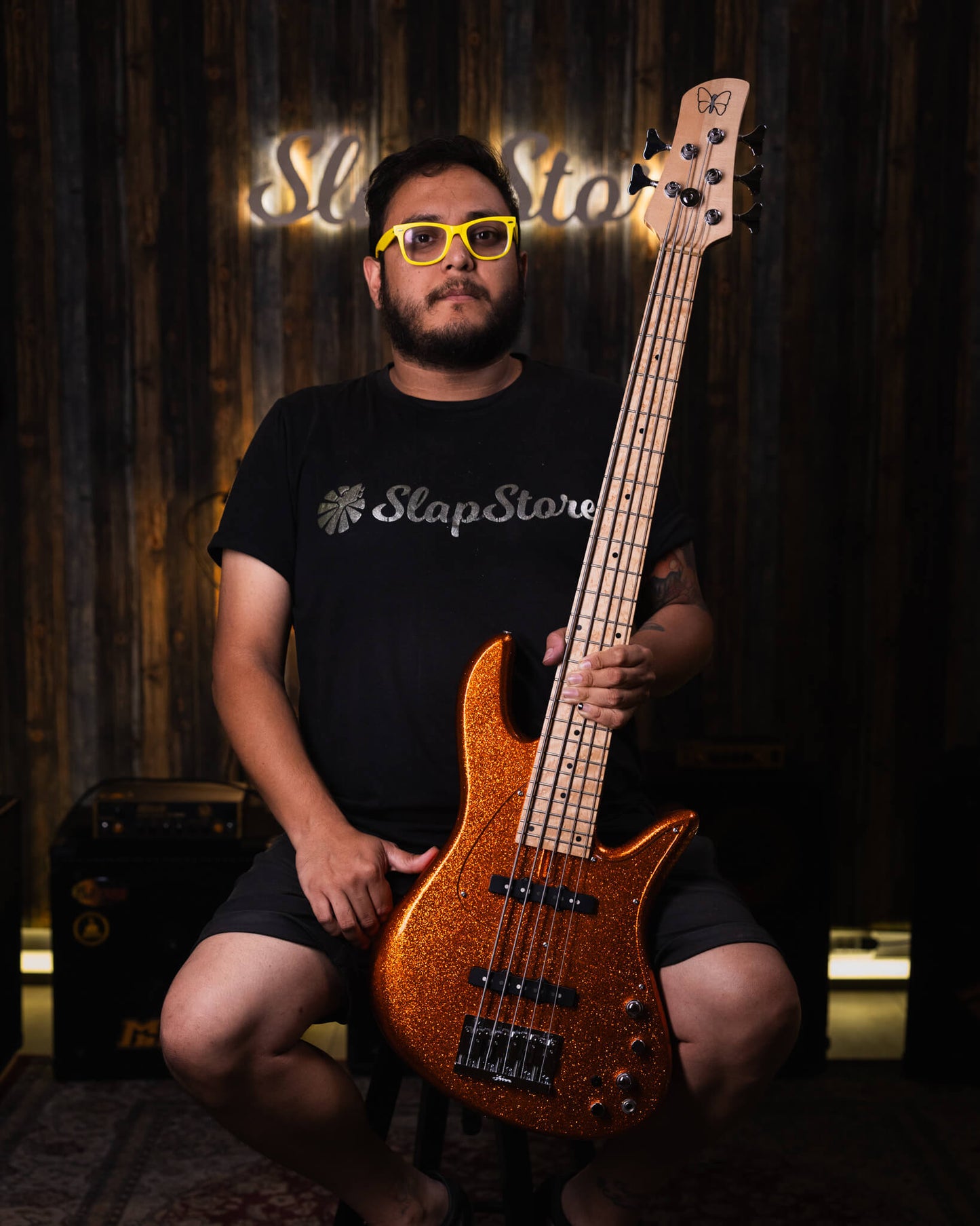 Fodera Emperor 5 J Standard Orange Sparkle 2019