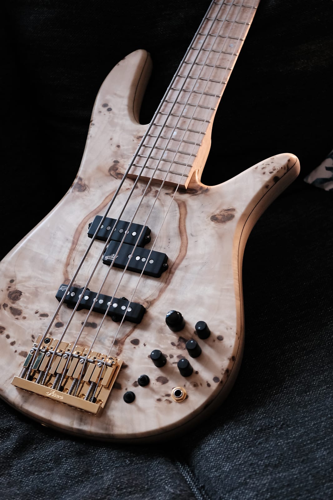 Fodera Monarch 5 Bolt-On Poplar Burl 2021 (8.6 lb)