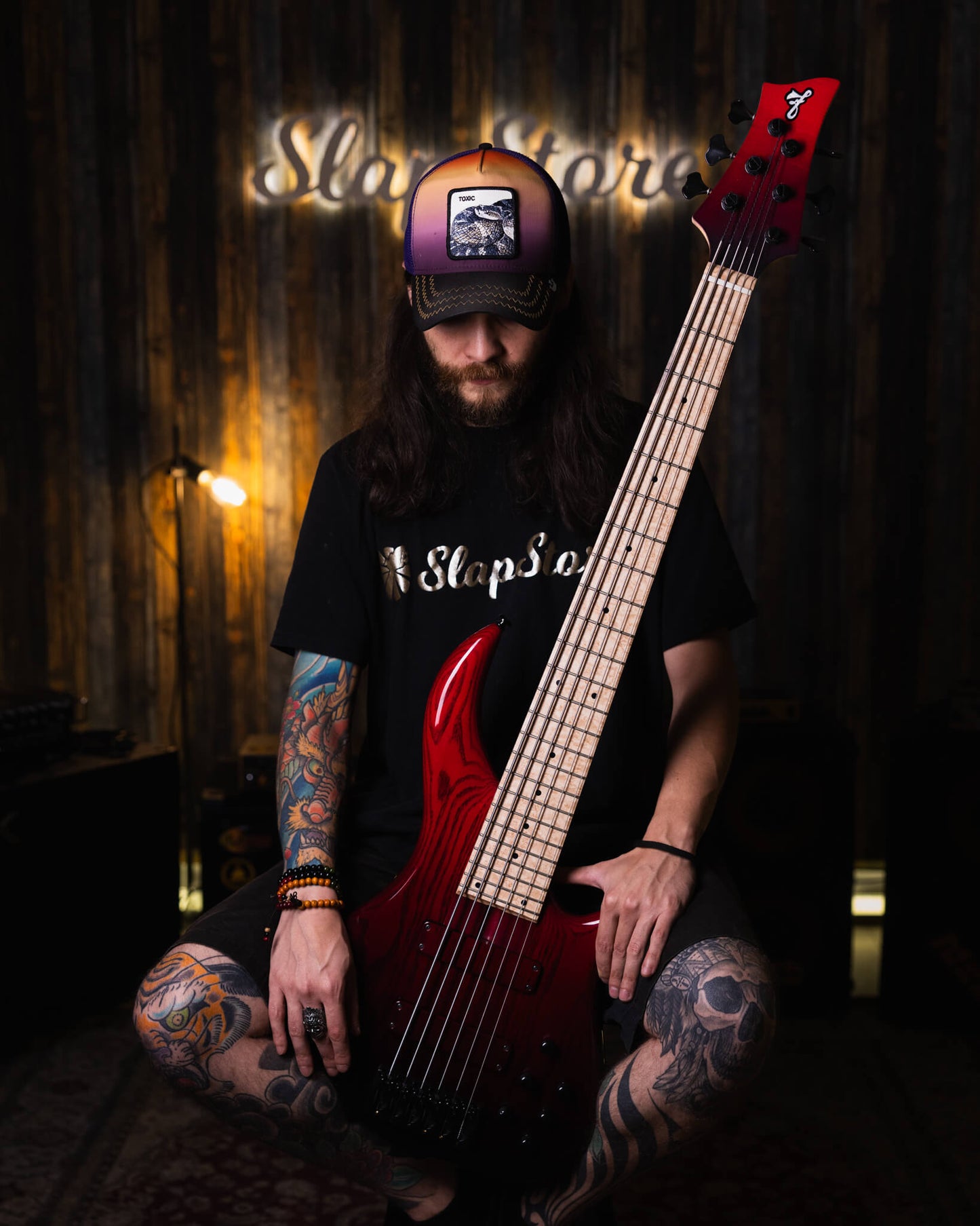 F Bass BN6 Trans Red Fade 2023