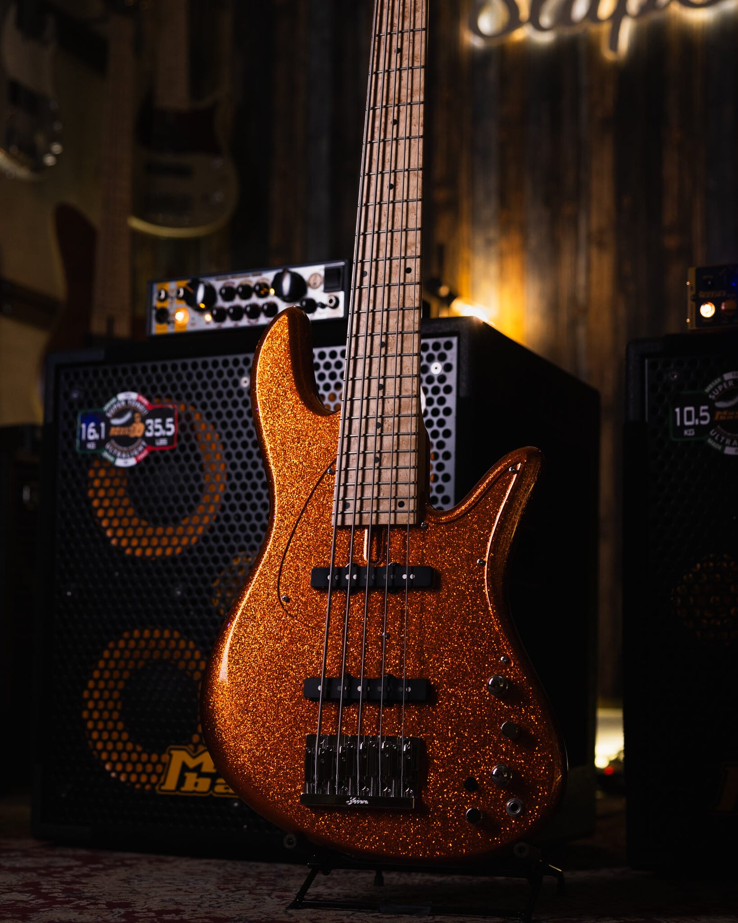 Fodera Emperor 5 J Standard Orange Sparkle 2019