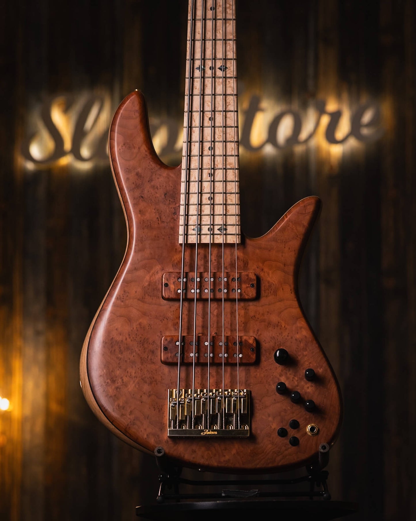 Fodera Emperor 5 Deluxe Redwood Burl 2024