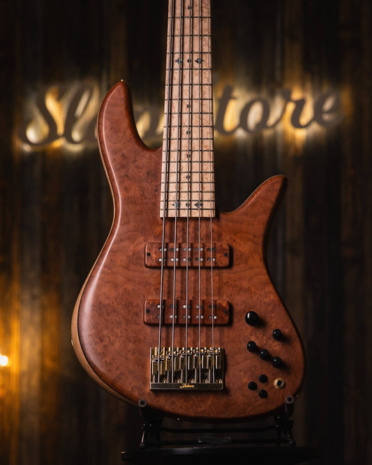 Fodera Emperor 5 Deluxe Redwood Burl 2024