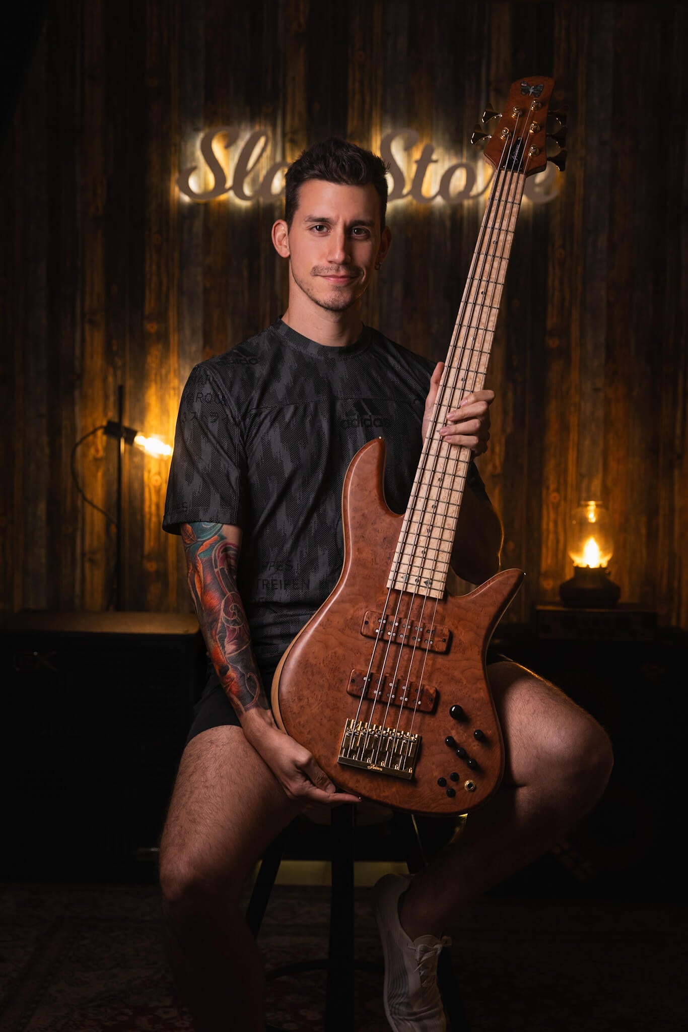 Fodera Emperor 5 Deluxe Redwood Burl 2024