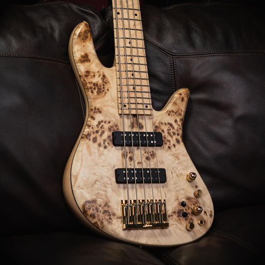 Fodera Emperor 5 Standard Special Poplar Burl 2023